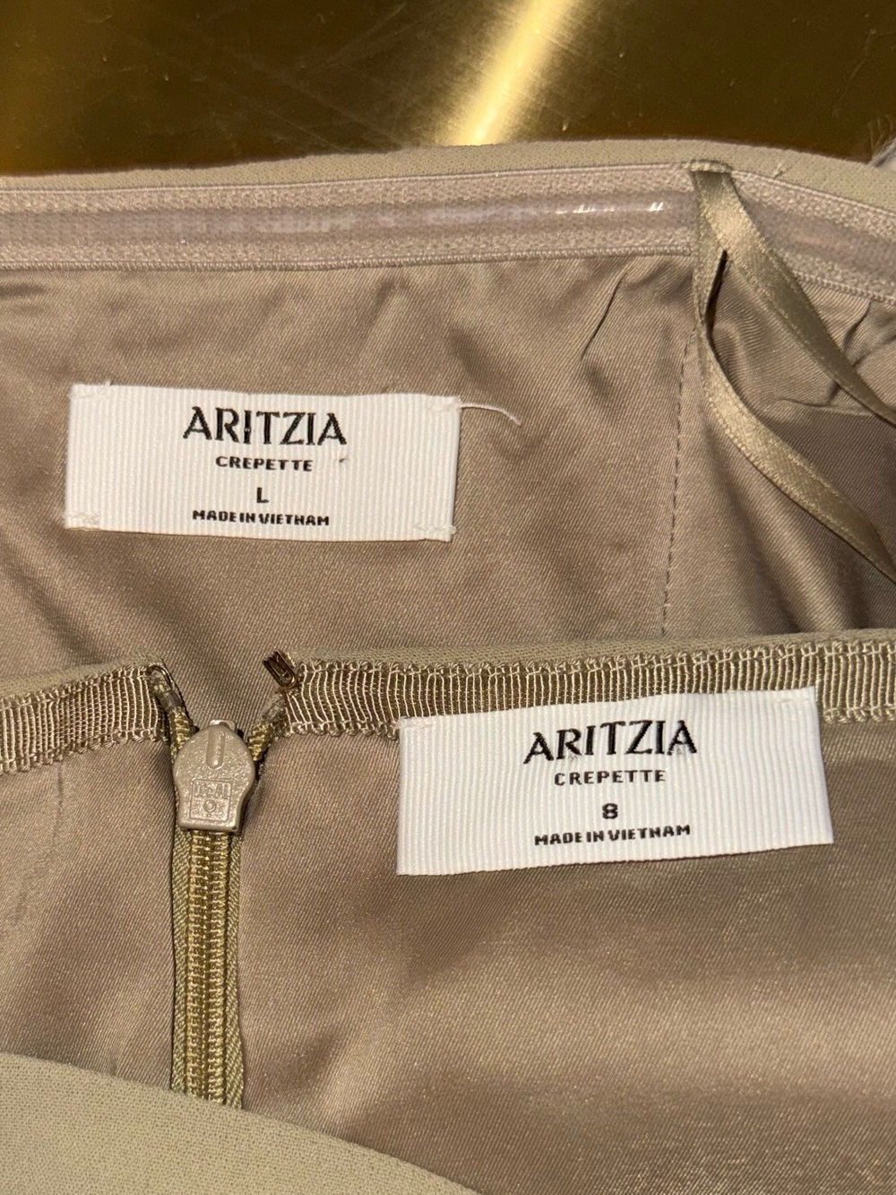 Aritzia Wilfred Crepette Mini Skirt – Martini Olive – Size 8 - Picture 4 of 12